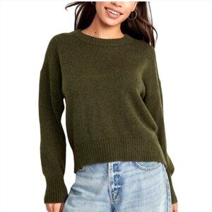 Old Navy Cozy Pullover Sweater, Green, Women's M